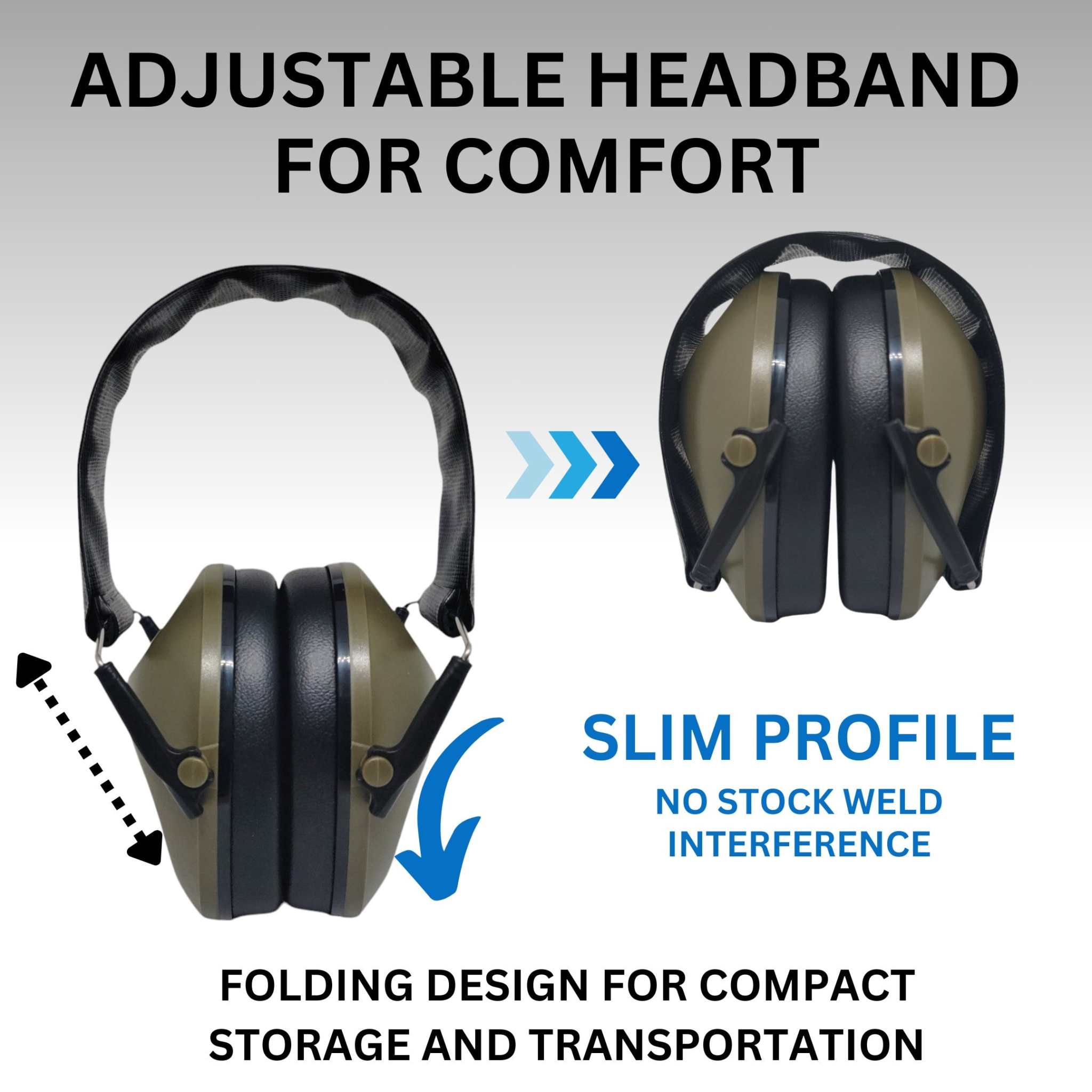 SafeTAC Safety EarmuffsSafeTAC Safety Earmuffs for shooting and Industrial use.EFFECTIVE NOISE REDUCTION - Emblem Outdoor’s SafeTac earmuffs are constructed with professional-grade noise reduction foam and a durable ABS shell. Certified by ANSIHearing Protection